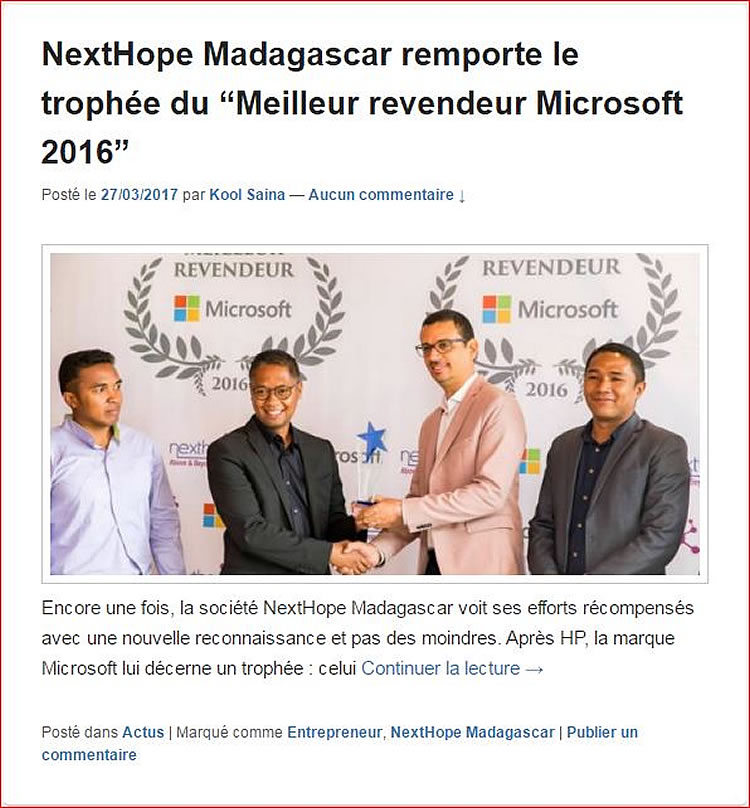 tsilavo ranarison nexthope koolsaina_com